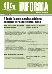 A CIG presentará recurso contra os abusivos servizos mínimos decretados pola Xunta para a folga xeral do 14-N